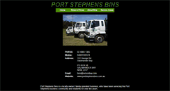 Desktop Screenshot of portstephensbins.com.au